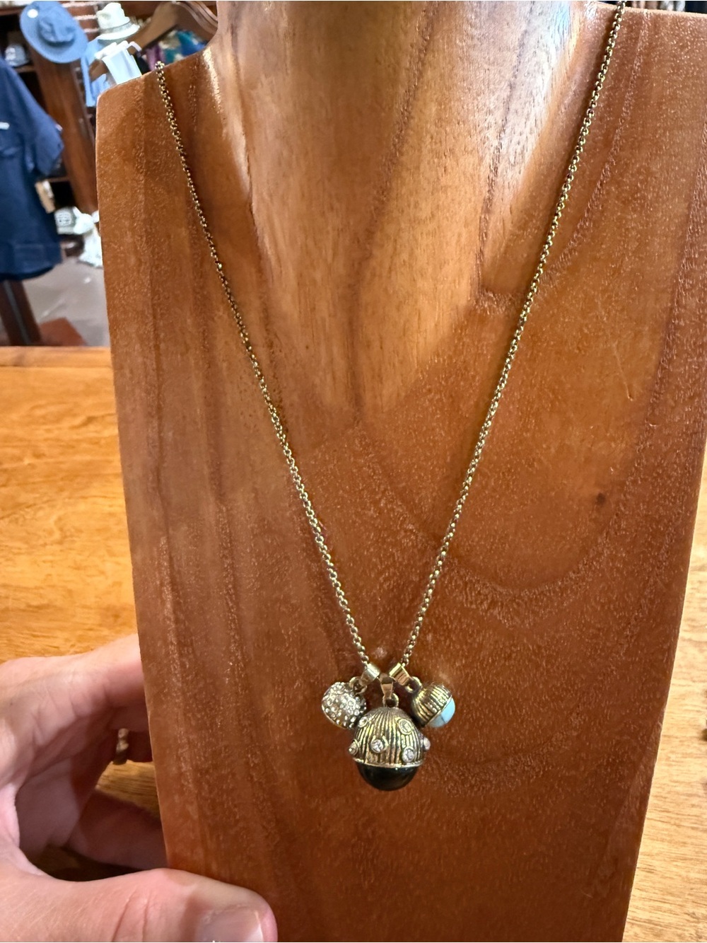 Jessica Simpson Gold-Tone Charm Pendant Necklace